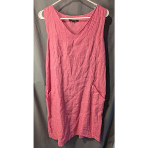 Charlie b Woman's Medium Linen Dress Pink